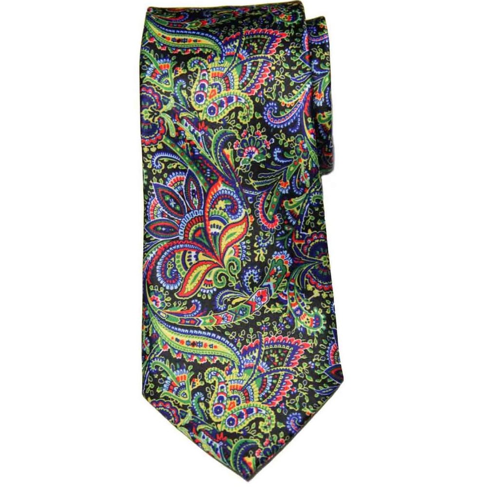 Hi-Tie for Gascoigne Silk Paisley Tie Men's Long